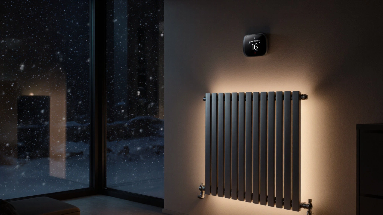 Современный алюминиевый радиатор остывает за 45 минут после отключения, термометр падает с +22°C до +16°C.