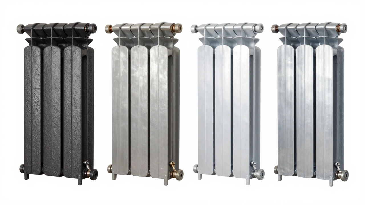 Четыре типа радиаторов: чугун, сталь, алюминий, биметалл